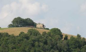 Photo of landscape from a stone farmhouse in Umbria